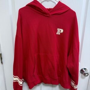 PINK Victoria's Secret Vibrant Red Sweatshirt, Size XL